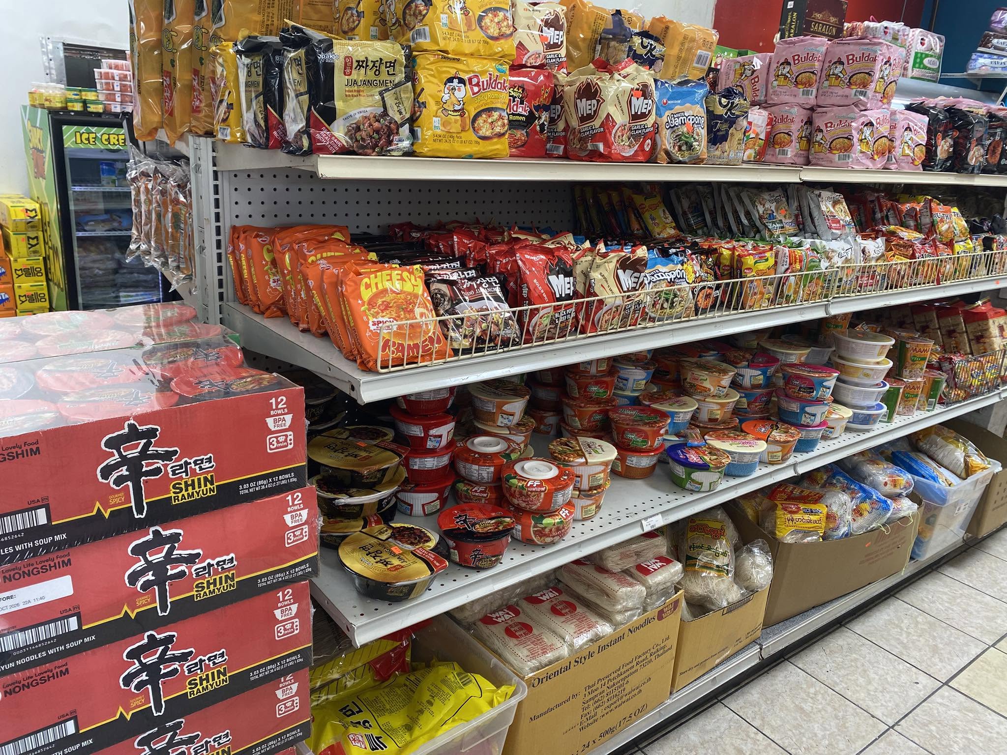 snacks & drinks photographed at S International Market