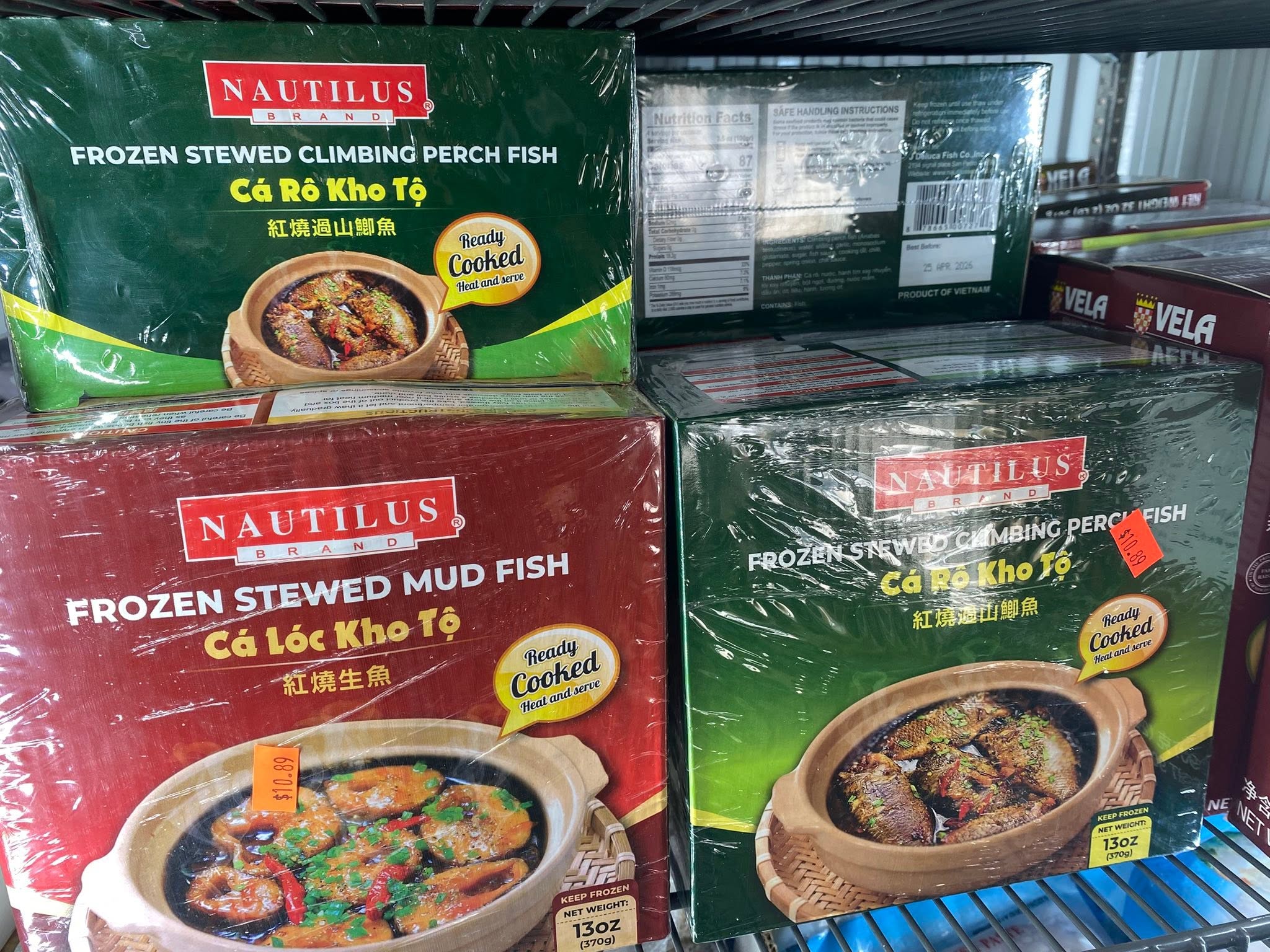 Frozen seafood at S International Market