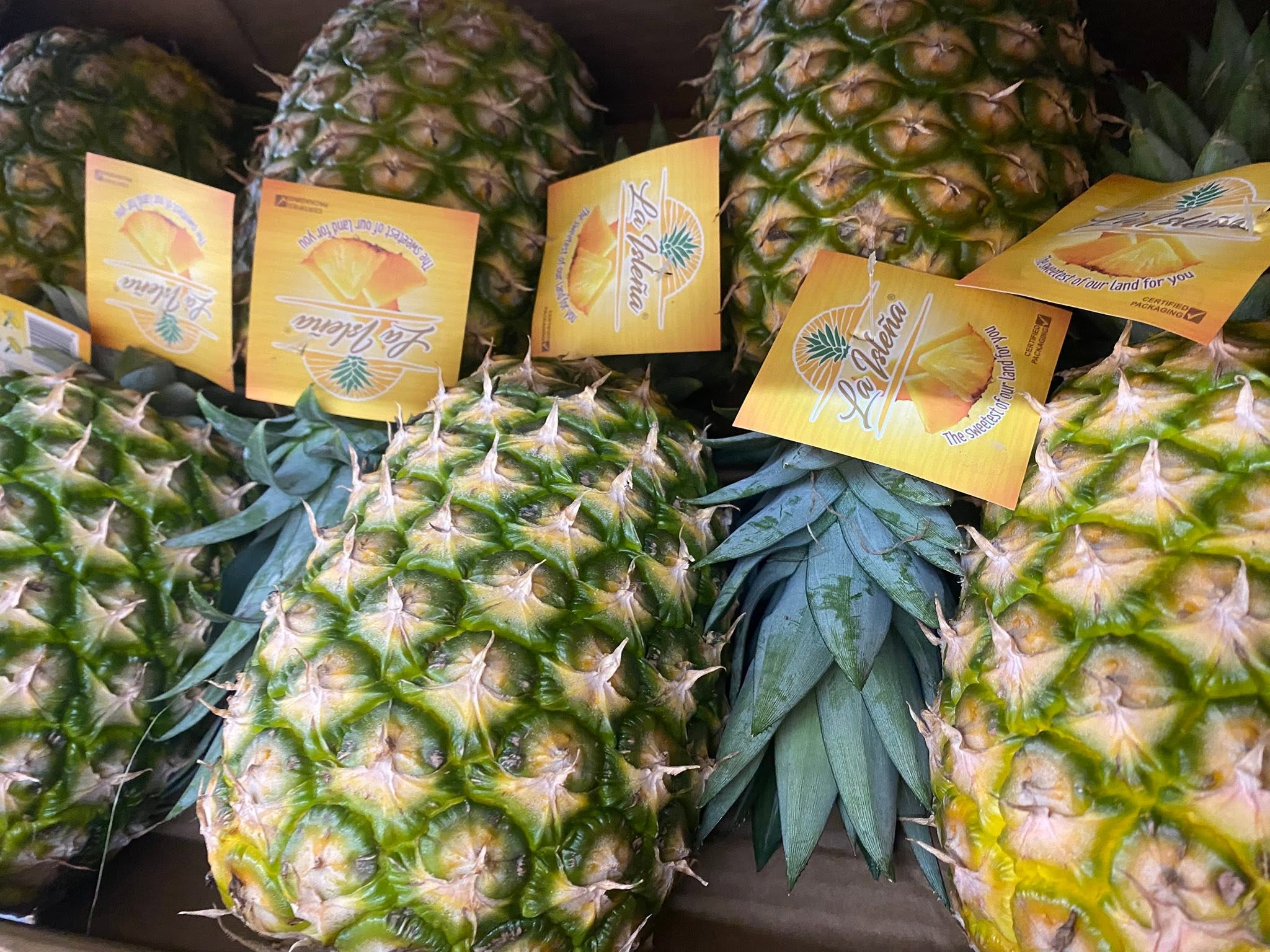 Pineapples in the produce department