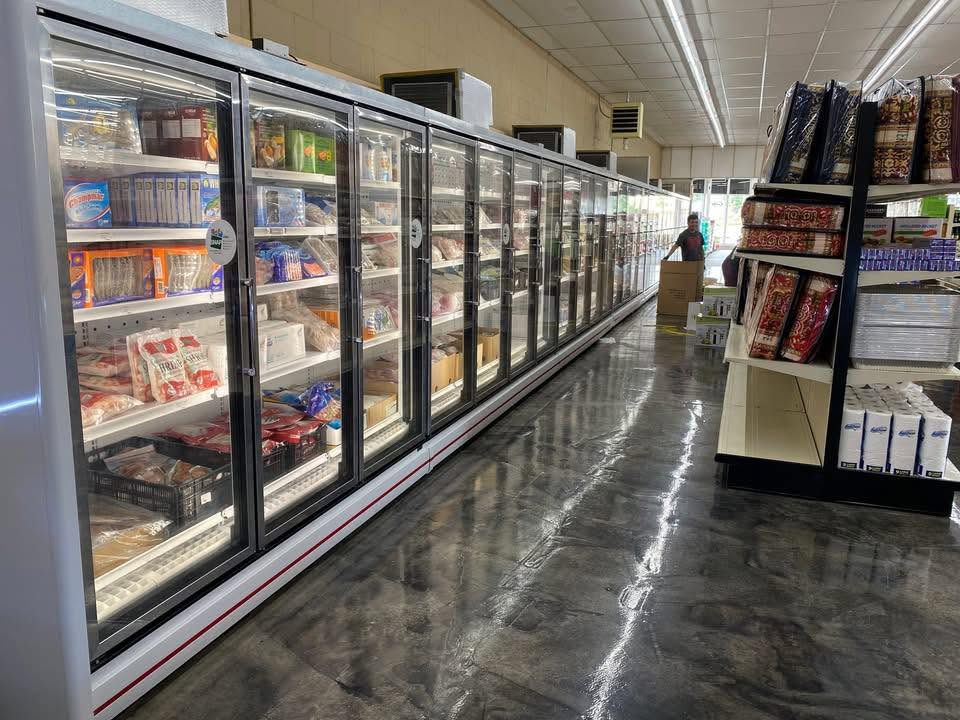 Seafood and grocery selection at S International Market